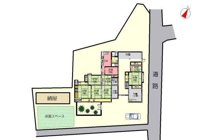 丹波市氷上町井中の中古一戸建の区画図