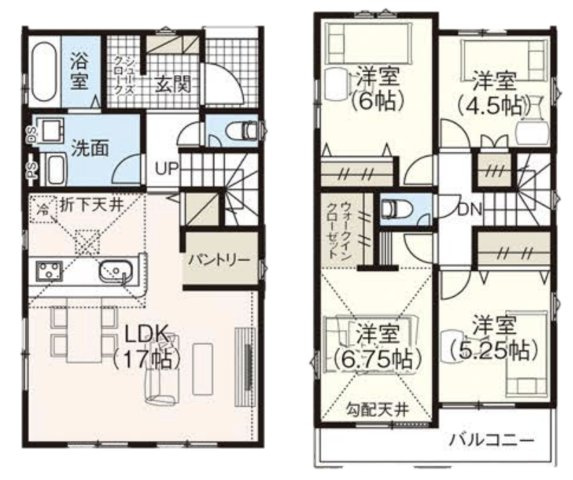 【間取り】 | 鴻巣市小松5期　新築戸建　全2棟　1号棟