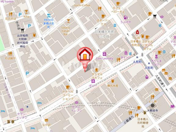【地図】レジディア日本橋人形町Ⅱ 