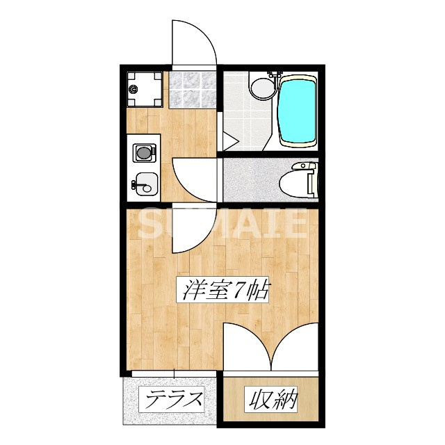 イーストワン与野本町の間取り|広めの洋室です♪