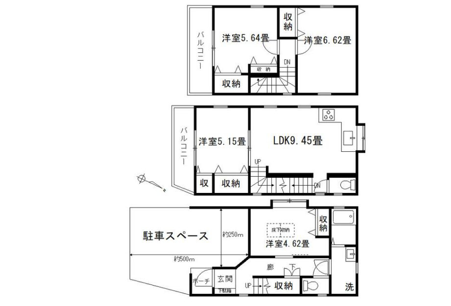 南大塚1丁目戸建の間取り