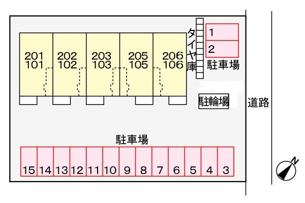 オーベルジュの区画図