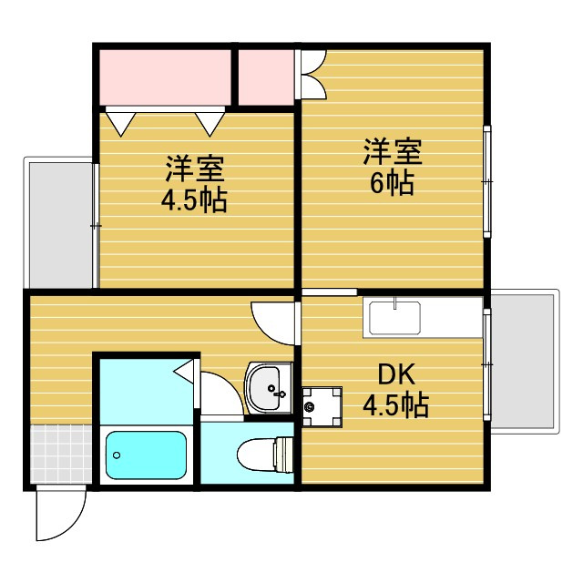 ビギンハイツA棟の間取り