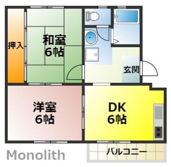 鶴山台49号棟の間取り