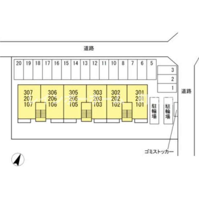 ウェルデンス東林間※初期費用分割あと払いサービス利用可能物件の区画図