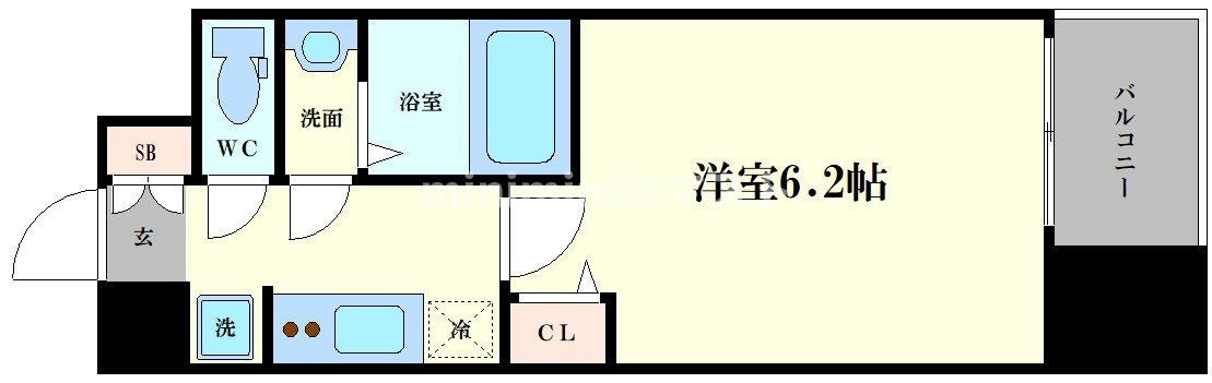 大阪市西区九条南１丁目の賃貸マンションの間取り