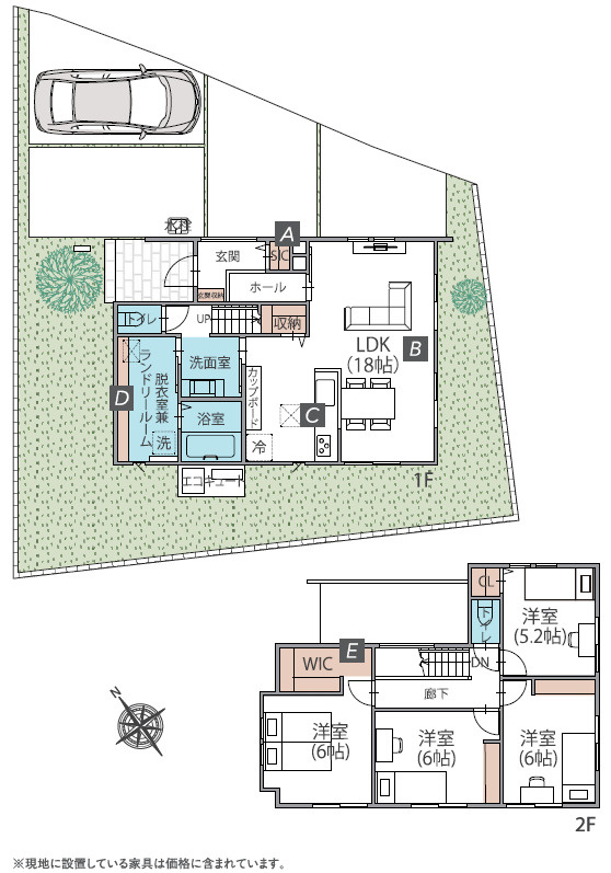 清和４丁目新築建売１期２号の間取り