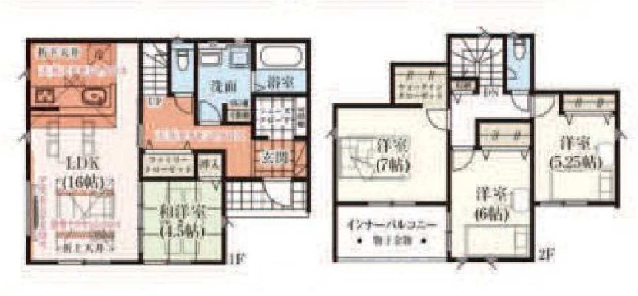新築　太田市岩松町3期　GRAFARE　3号棟	の間取り|建物面積109.30㎡　シューズインクローク・ウォークインクローゼット・各部屋収納付きで便利です！インナーバルコニーなので突然の雨でもお洗濯物も安心です♪

