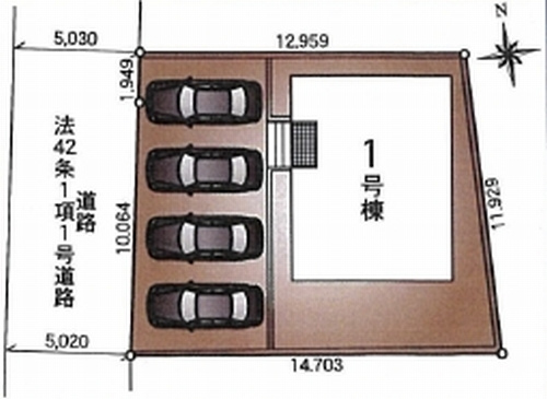 【仲介手数料０円】相模原市緑区相原第46　新築一戸建ての区画図|相模原市緑区相原第46　新築一戸建て