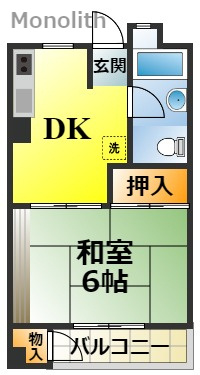 鶴山台1号棟の間取り