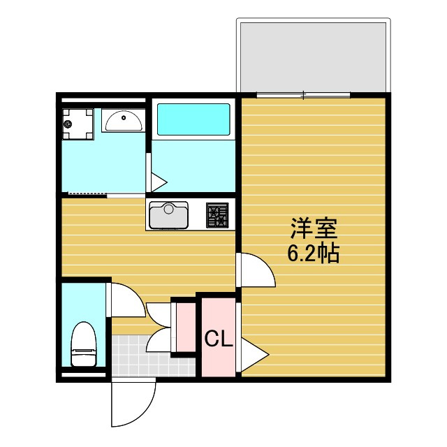 ヴェルメゾン三津屋中の間取り