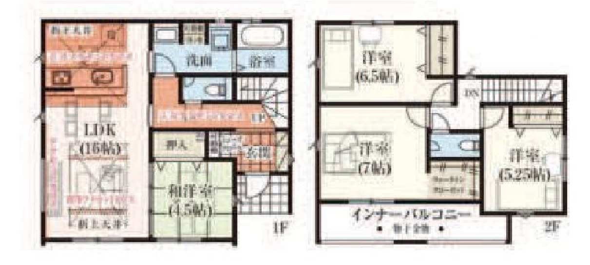 新築　太田市岩松町3期　GRAFARE　4号棟	の間取り|建物面積106.82㎡　シューズインクローク・ウォークインクローゼット・各部屋収納付きで便利です！インナーバルコニーなので突然の雨でもお洗濯物も安心です♪

