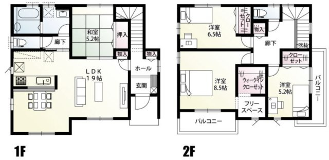 【間取り】 | 羽生市大字上岩瀬　新築戸建　全7棟　6号棟