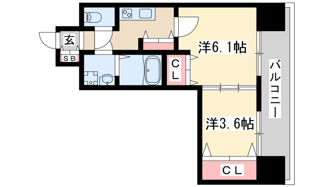 【間取り】 | スプランディッド江坂駅前