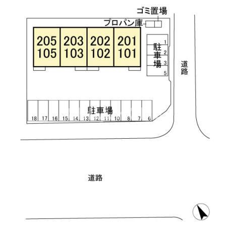 オペラハウス野中の区画図|当社、チルホームのHPもご覧ください(^^)/物件情報多数♪