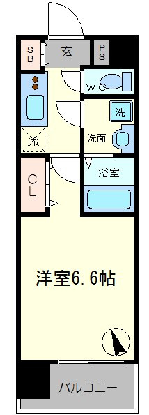 レジュールアッシュ九条の間取り
