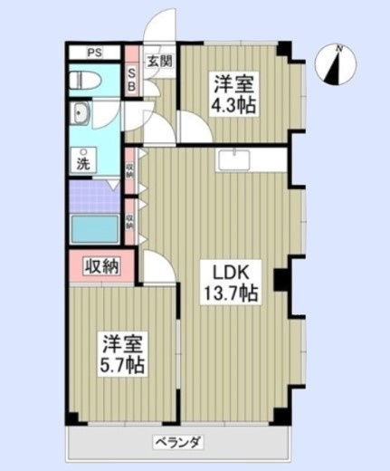 千代田マンション　川越の間取り