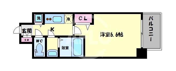 セオリー大阪城サウスゲートの間取り|セオリー大阪城サウスゲート　間取り