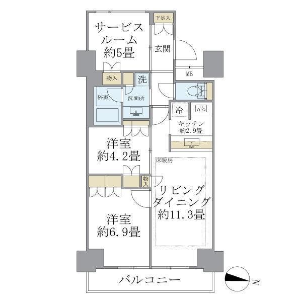 Ｂｒｉｌｌｉａ　ｉｓｔ　東雲キャナルコートの間取り