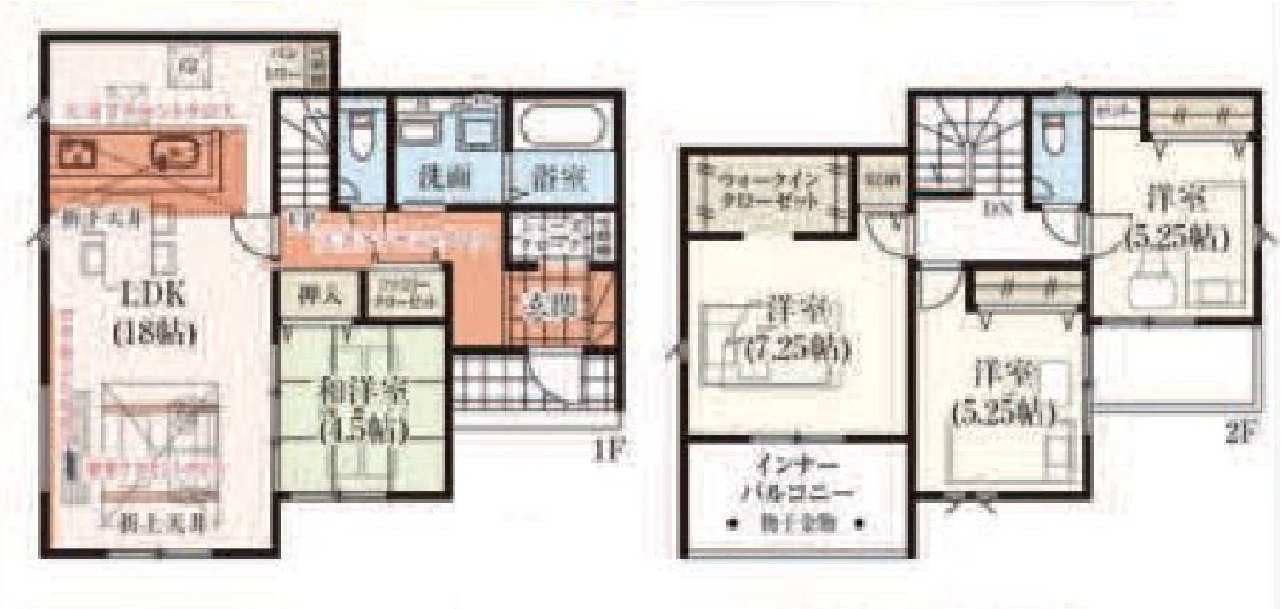 新築　太田市岩松町3期　GRAFARE　6号棟	の間取り|建物面積109.71㎡　シューズインクローク・ウォークインクローゼット・各部屋収納付きで便利です！インナーバルコニーなので突然の雨でもお洗濯物も安心です♪

