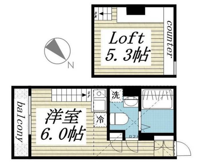 豊島区南大塚１丁目のアパートの間取り