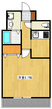 熊本市中央区新町２丁目の賃貸マンションの間取り