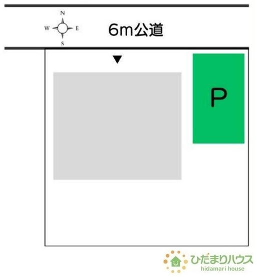 【区画図】 | 牛久市牛久町　中古戸建 | 前面道路幅ゆったり6ｍで車の出入りラクラク。