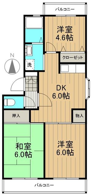 リヴェールＡＳＡＯの間取り