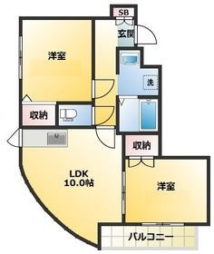 ローカス四面道の間取り|間取りです。