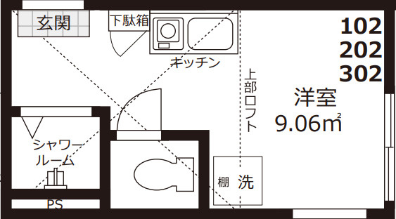 ルミナ池袋の間取り