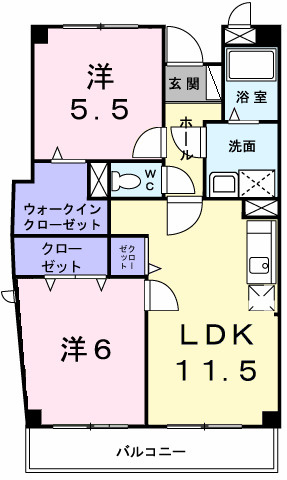 ポレール伊川　Ⅱの間取り|※類似部屋