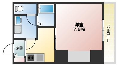 西宮市甲子園高潮町の賃貸マンションの間取り