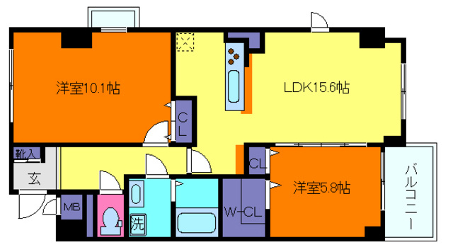 エアリーヒルズ芦屋の間取り