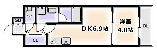 【間取り】 | レオンコンフォート難波南