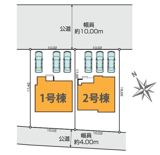 【区画図】 | 静岡市清水区三保松原町 2期 新築一戸建て 2号棟 | 2号棟の区画図です