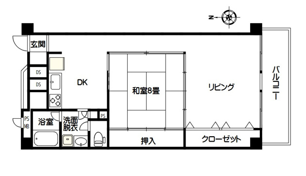 【間取り】 | 京王熱川マンション　B棟