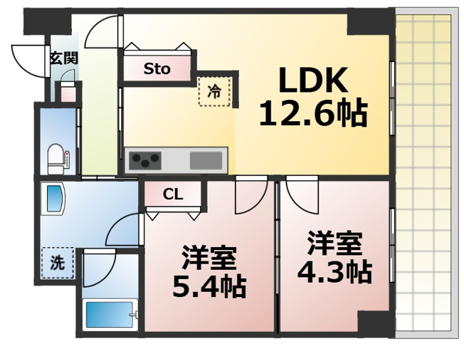 【間取り】 | ルビアス上小阪　仲介手数料無料