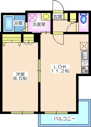 メゾン　カサの間取り