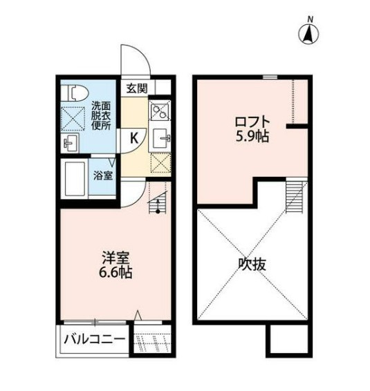 松戸市馬橋のアパートの間取り