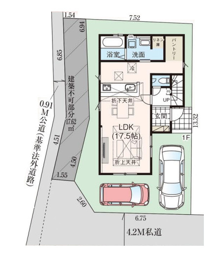 さいたま市見沼区大谷　23期　新築一戸建て　グラファーレ　01の区画図|1号棟