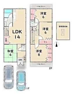 【間取り】 | 西京区上桂三ノ宮町