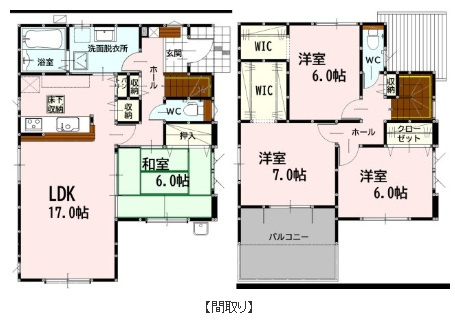 宇土市岩古曽町の新築一戸建の間取り