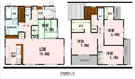 宇土市岩古曽町の新築一戸建の間取り