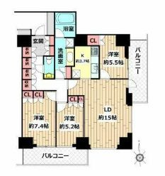 台東区池之端２丁目の賃貸マンションの間取り