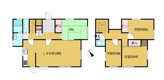 中古戸建　東松山市松風台3-26（リフォーム住宅）の間取り