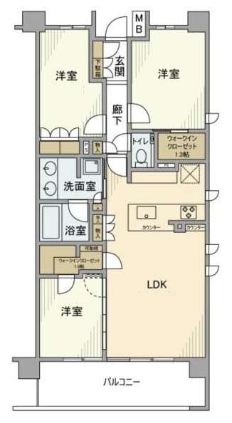 ザ・パークハウス鷺沼の間取り|間取りです。