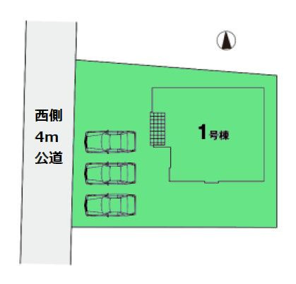 【区画図】 | リガーレ前橋市上新田町2期ー① | カースペースは並列3台駐車可能！
