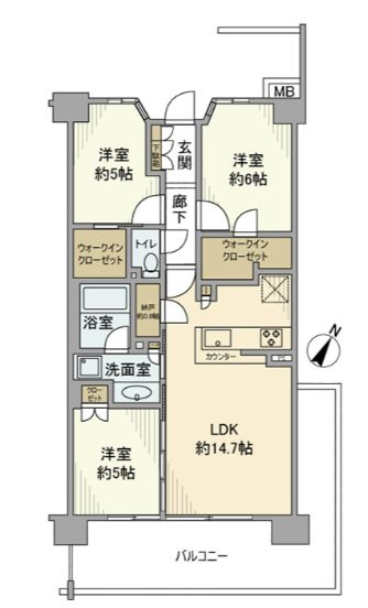 【間取り】 | シティテラス横濱戸塚