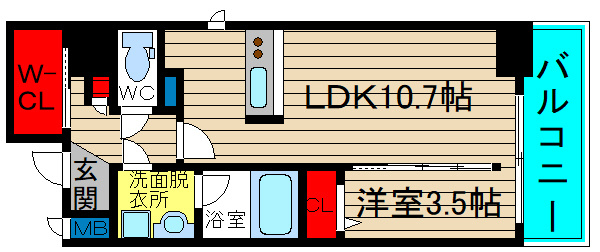 ソシオ心斎橋の間取り