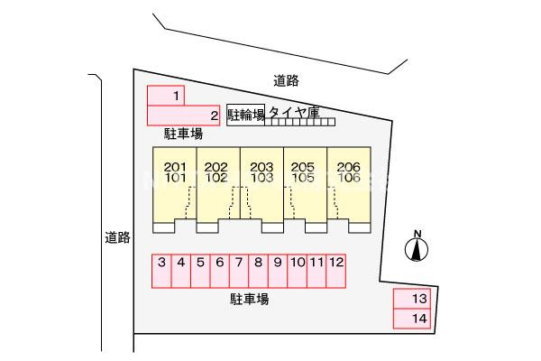 メゾン　パストラルⅡの区画図